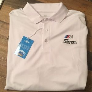 Men’s white BMW polo
